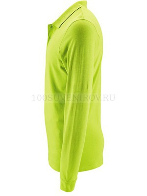 Фотография Рубашка поло мужская с длинным рукавом PERFECT LSL MEN, зеленое яблоко 3XL