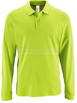 Фото Рубашка поло мужская с длинным рукавом PERFECT LSL MEN, зеленое яблоко 3XL «Sols»