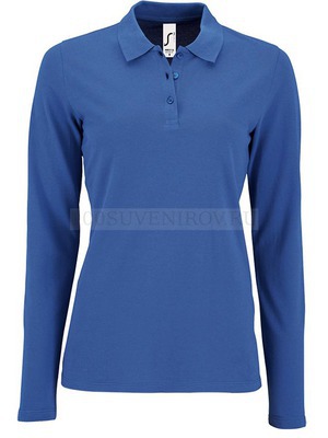 Фото Рубашка поло женская с длинным рукавом PERFECT LSL WOMEN, ярко-синяя M «Sols»
