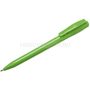 Фото Зеленая ручка из пластика  овая шариковая STITCH
