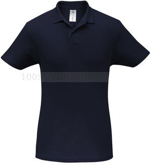 Фото Удобная рубашка поло ID.001 темно-синяя с вышивкой, размер 3XL