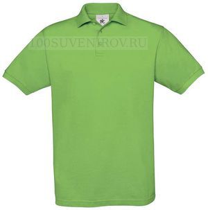 Фото Интересная рубашка поло SAFRAN зеленое яблоко, размер M