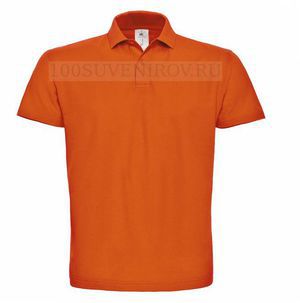 Фото Красивая рубашка поло ID.001 оранжевая для шелкографии, размер S