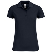 Рубашка поло женская именная SAFRAN TIMELESS темно-синяя, XL