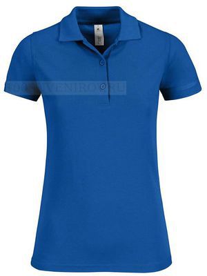 Фото Удобная женская рубашка поло SAFRAN TIMELESS ярко-синяя, размер XL