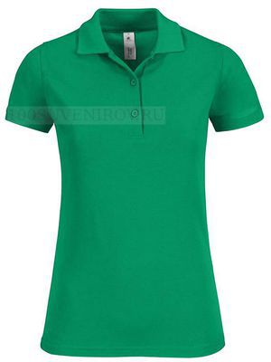 Фото Рекламная женская рубашка поло SAFRAN TIMELESS зеленая, размер S