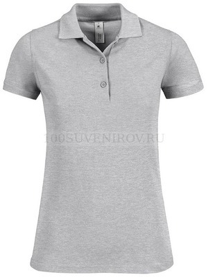 Фото Интересная женская рубашка поло SAFRAN TIMELESS серый меланж, размер L
