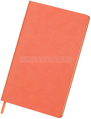 Фото Бизнес-блокнот "Audrey", 130х210 мм, оранжевый, кремовая бумага, гибкая обложка, в линейку