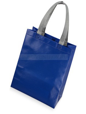 Фото Синяя глянцевая сумка из полипропилена для шопинга UTILITY ламинированная