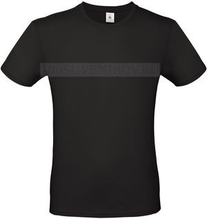 Фото Практичная футболка E150 черная для полноцвета, размер S