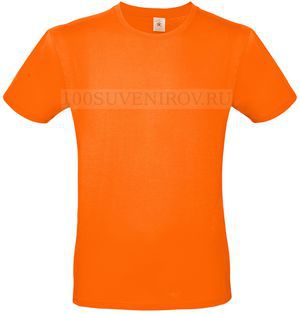 Фото Интересная футболка E150 оранжевая с вышивкой, размер XL