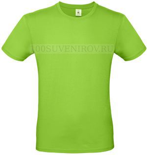 Фото Дешевая футболка E150 зеленое яблоко с полноцветом, размер M
