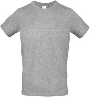 Фото Интересная футболка E150 серый меланж для шелкографии, размер S