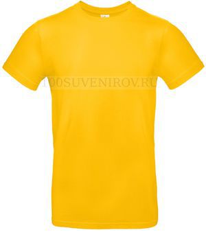 Фото Классная футболка E190 желтая под полноцвет, размер S