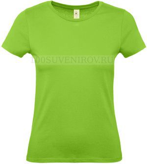 Фото Дизайнерская женская футболка E150 зеленое яблоко для полноцвета, размер S