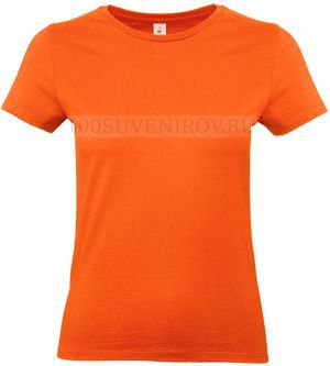 Фото Именная женская футболка E190 оранжевая для полноцвета, размер S