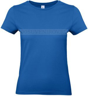 Фото Необычная женская футболка E190 ярко-синяя для вышивки, размер XL