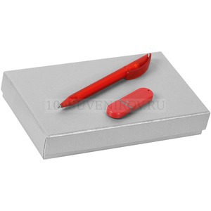 Фото Деловой красный набор из пластика YOURDAY: ручка, флешка 8 гб