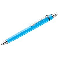 Ручка голубая из металла ическая шариковая шестигранная SIX