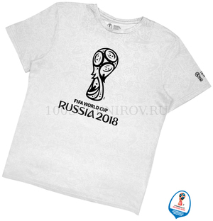 Фото Мужская футболка серая из хлопка 2018 FIFA WORLD CUP RUSSIA, размер 2XL