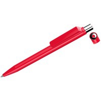 Ручка красная из пластика овая шариковая ON TOP SI F