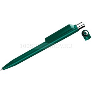 Фото Зеленая ручка из пластика овая шариковая ON TOP SI F