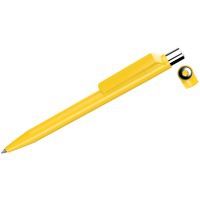 Ручка желтая из пластика овая шариковая ON TOP SI F