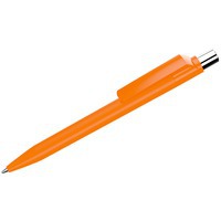 Ручка оранжевая из пластика овая шариковая ON TOP SI GUM soft-touch