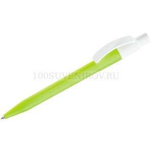 Фото Зеленая ручка из пластика овая шариковая PIXEL KG F