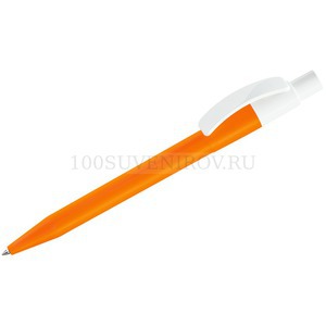 Фото Оранжевая ручка из пластика овая шариковая PIXEL KG F