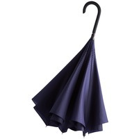 Зонт прикольный наоборот Unit Style, трость,темно-синий