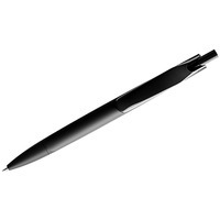 Ручка пластиковая черная из пластика шариковая Prodir DS6 PRR софт-тач