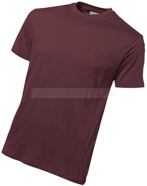 Фото Хлопковая мужская футболка HEAVY SUPER CLUB , бордовый, размер L