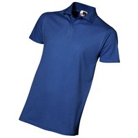 Рубашка поло мужская классический синяя из хлопка FIRST, 4XL
