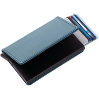 Футляр синий из металла для кредитных карт STROLL