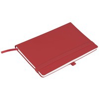 Бизнес-блокнот "Gracy", 130х210 мм, красный, кремовая бумага, гибкая обложка, в линейку, на резинке