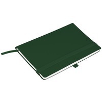 Бизнес-блокнот "Gracy", 130х210 мм, зеленый, кремовая бумага, гибкая обложка, в линейку, на резинке