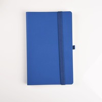Бизнес-блокнот "Gracy", 130х210 мм, синий, кремовая бумага, гибкая обложка, в линейку, на резинке