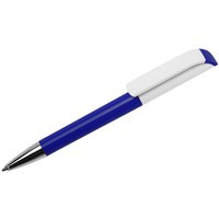 Фотография Ручка шариковая TAG, синий корпус/белый клип, пластик