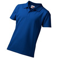 Рубашка поло классический синяя из хлопка FIRST детская