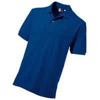 Рубашка поло мужская классический синяя из хлопка BOSTON, 4XL