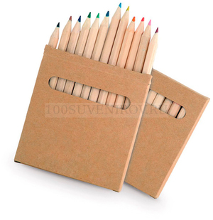 Фото Набор цветных карандашей BOYS (12шт), 9х9х1 см, дерево, картон (коричневый)
