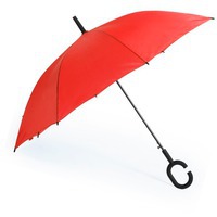 Зонт-трость HALRUM,  полуавтомат, красный, D=105 см, нейлон, пластик