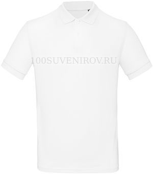 Фото Интересная мужская рубашка поло INSPIRE белая под полноцвет, размер S