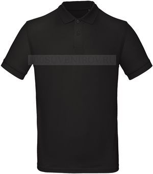 Фото Интересная мужская рубашка поло INSPIRE черная для вышивки, размер S