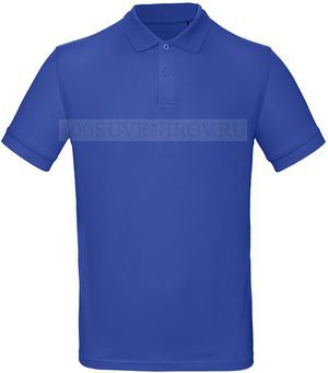 Фото Креативная мужская рубашка поло INSPIRE синяя под флекс, размер M