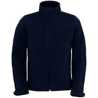 Куртка мужская рекламная HOODED SOFTSHELL темно-синяя, M