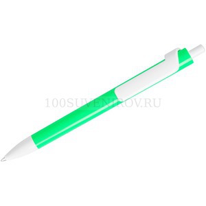 Фото Пластиковая шариковая ручка FORTE NEON, неоновый зеленый/белый
