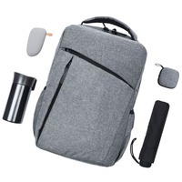 Набор City Nightfall в рюкзаке: термостакан, зонт, аккумулятор, колонка и качественный женский зонт