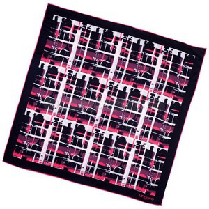 Фото Шелковый платок «Tweed» «Ungaro» (синий, розовый, красный)